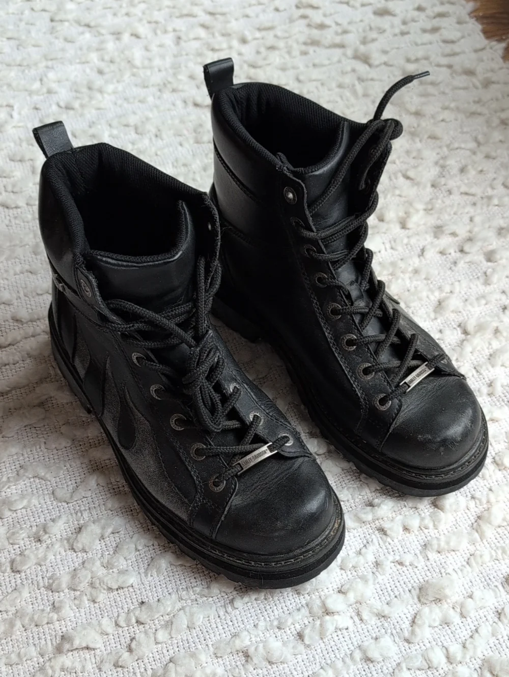 Harley Davidson Men's Flame 94096 Riding Biker Motorcycle Boots 9.5